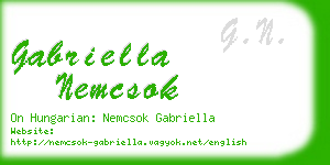 gabriella nemcsok business card